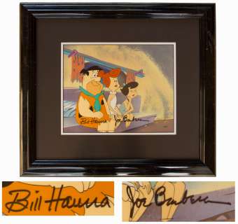 Hanna & Barbera Signed Original Hand-Painted Production Cel for ’’The Flintstones’’ | Nate Sanders