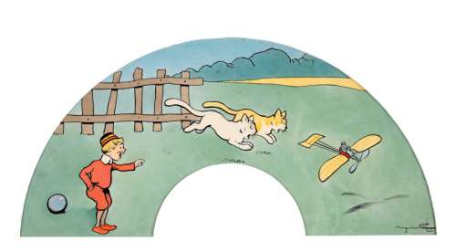 Rabier, Benjamin - EVENTAIL MAGASIN DU LOUVRE Encres de couleur pour une