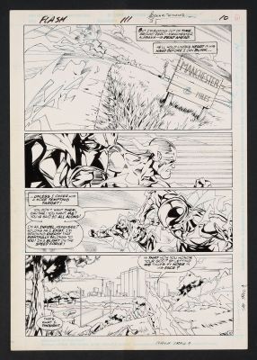 Jose Marzan Jr. , Oscar Jimenez | Original Art from Flash #111 (1996) Page 10 Pencils by Oscar Jimenez, Inks by Jose Marzan Jr. | mycomicshop.com (Buy It Now)