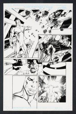 John Floyd | Original Art from Silver Surfer #143 (1998) Page 4 Pencils by Denys Cowan, Inks | mycomicshop.com (Buy It Now)