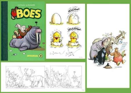 Wil Raymakers, Thijs Wilms | Boes - Luxe editie Boes Integraal deel 8 - Genummerd 36/80 - Met originele strook + ex-libris - Cartonné - EO (2019) | Catawiki