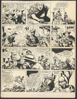 Victor Hubinon - Planche originale, numérotée 88, prépubliée dans Pilote n°284 du 1er avril 1965 - La Piste de l‘Ivoire - Tiger Joe