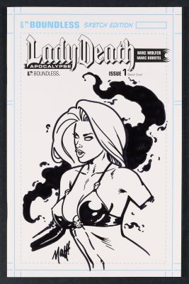 Matt Martin | Lady Death Apocalypse #1 (2015) Cosmic Sketch Cover by Matt Martin | mycomicshop.com