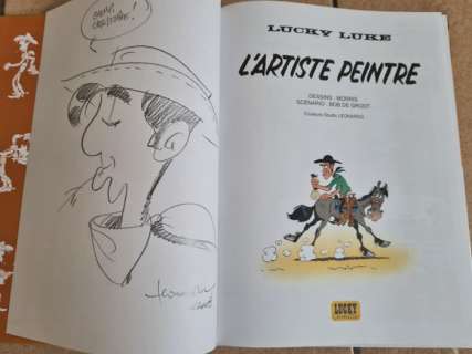 Leonardo D’après Morris | Lucky Luke T71 - L’artiste peintre - avec dédicace Leonardo de Lucky Luke - Cartonné - EO - (2001/2003) | Catawiki