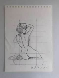 Milo Manara | Milo Manara - Travail original préparatoire - aquarelle Brigitte Bardot (2016) | Catawiki