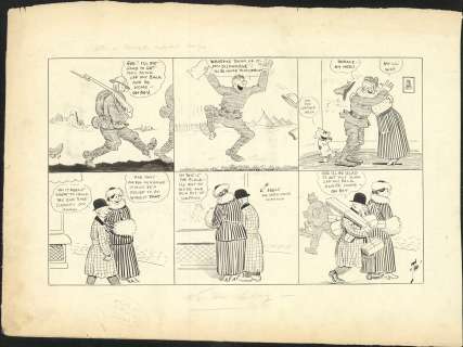 Unknown - "It’s a tough world boys.", Sunday Page Art (1918) | Russ Cochran