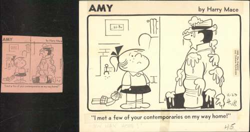 Mace, AMY-"My Way Home" Daily Strip Art (11/23/1962) (NO RESERVE) | Russ Cochran