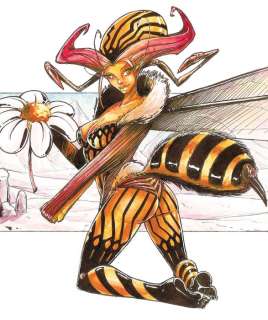 Colon de Franciosi, Thibault | Superbe Original d’une jolie pin-up abeille très sexy à l’aquarelle - Magnifique dessin original sexy "femme abeille" à l’aquarelle - (2018) | Catawiki