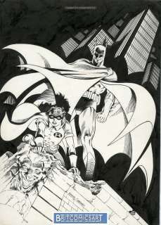 Alan Davis - batman & robin pin up by alan davis & paul neary 1986