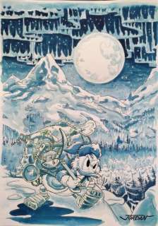 Julian Jordan | Uncle Scrooge - "Klondike Lights" - Original Colour Painting by Julian Jordan | Catawiki