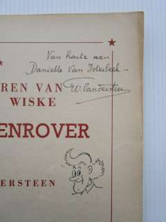 Willy Vandersteen | Suske en Wiske RV-30 - De stemmenrover - met opdrachttekening Willy Vandersteen - Agrafé - EO - (1957) | Catawiki