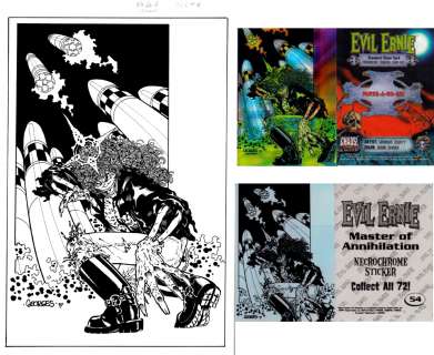 Georges Jeanty - chaosÂÂ card set chrome card #4 & #54 (sold live on ‘dueling dealers of comic art‘ episode #25 podcast on 7-14-2021 (re-watch this funny art selling show here)