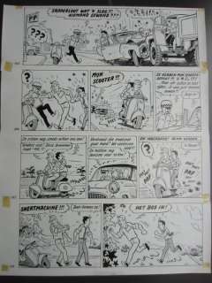 Pom (Jozef Van Hove) | Pom (Jozef van Hove) - Originele pagina (strook 163 t/m 166 ) - Piet Pienter en Bert Bibber 19 - Herrie om Carolus Magnus - (1962) | Catawiki