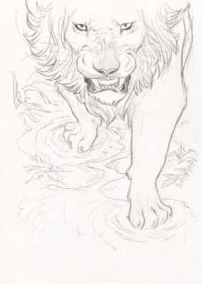 Bertolucci, Federico | Bertolucci, Federico - illustrazione originale Love #3 "Le Lion" - (2015) | Catawiki