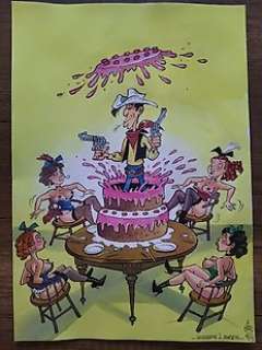 Gürsel, Gürçan - Gürsel, Gürçan - Dessin original couleur - Hommage à Morris