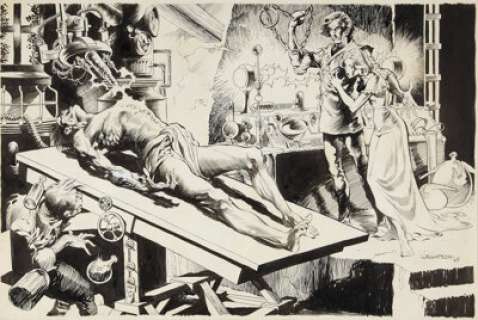 Bernie Wrightson Web of Horror #3 Frankenstein Centerfold Original Art (Major Magazines, 1970). This - | Heritage