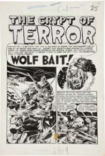 Jack Davis Haunt of Fear #13 Complete 7-Page Story "Wolf Bait" Original Art (EC, 1952). Attention - | Heritage