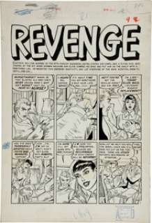 Bernie Krigstein Aces High # 2 Complete 6-Page Story "Revenge" Original Art (EC, 1955). One of the most -