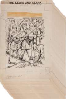 Norman Nodel Picture Progress v.3 #2 Complete "Lewis and Clark Expedition" Cover and Interior Page -
