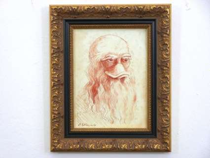 Prof. Volker Schönwart | Donald Duck - Portrait Leonardo da Vinci - gerahmt - (2023) | Catawiki