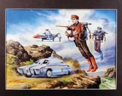 Shigeru Komatsuzaki Hand-Drawn Color Illustration "Captain Scarlet"