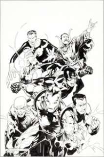 Jim Cheung and Mark Morales (after Mike Zeck) New Avengers: The Illuminati #3 Cover Original Art (Marvel, 2007). -