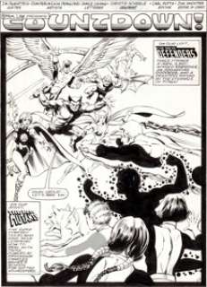 Don Perlin and Kim DeMulder The Defenders #129 Splash Page 1 Original Art (Marvel, 1984). Always expect the -