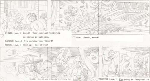 Jack Kirby Fantastic Four Animated Cartoon Storyboard "The Frightful Four" Page 65 Original Art -