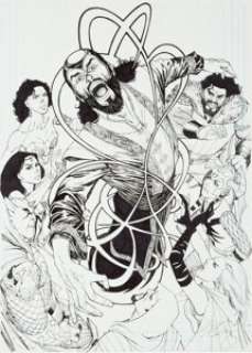 Bernard Chang Demon Knights #15 Cover Original Art (DC, 2013). Lucifer and a connection from the past to -