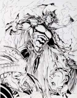 Marc Silvestri, Billy Tan, and Kirk Van Wormer (attributed) Weapon Zero/Silver Surfer #1 Mephisto Double -