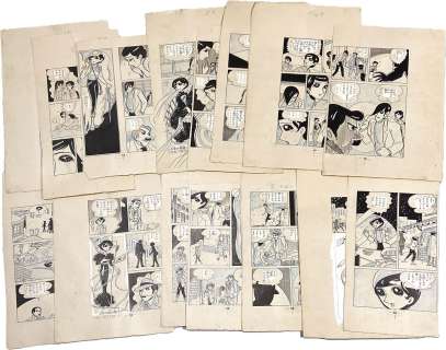 Hideaki Oshika Hand-Drawn Manuscript "Wet and Crying White Flower" 15 Sheets | Mandarake (Big Web)