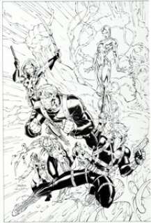 Jim Lee and Scott Williams Divine Right "Divine Intervention/Wildcats"  Cover and Promo Poster -