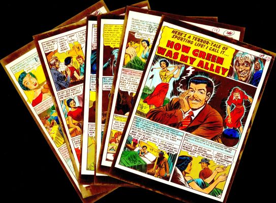 Kamen-How Green Was My Alley? Crypt #36-Complete 6pg Story Silver Print (1952) | Russ Cochran