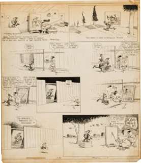 George Herriman Krazy Kat Sunday Comic Strip Original Art dated 7-31-32 (King Features Syndicate, 1932). - | Heritage