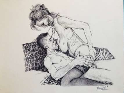 Riccardo Mannelli | Riccardo Mannelli - Illustrazione originale #4 pubblicata su “Satira Madre” - 2023 - Page volante - Exemplaire unique | Catawiki