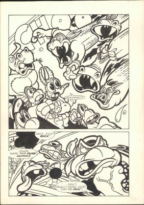Knight- Teenage Mutant Ninja Turtles- Original Art (2 pgs) (1991) | Russ Cochran