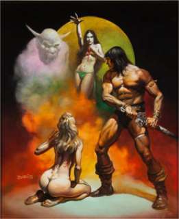 Boris Vallejo Conan #3 "Conan the Freebooter" Paperback Novel Cover Painting Original Art (Ace Books, -
