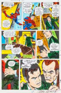 The Amazing Spider-Man #121 Page 3 Dave Hunt Color Guide Production Art (Marvel, 1973).  Norman Osborn warns -