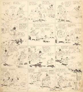 Johnny Gruelle Raggedy Ann and Andy Sunday-Style Comic Strip Original Art (c. 1930s). The existence of a -