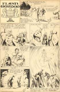 Alex Raymond Flash Gordon Sunday Comic Strip Original Art dated 4-21-35 (King Features Syndicate, 1935). A -