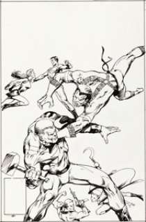 Jerry Bingham Suicide Squad #7 Cover Original Art (DC, 1987). Bronze Tiger, Nightshade, and Rick Flag Jr. -