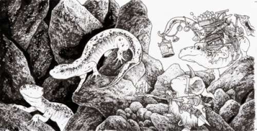 David Petersen Mouse Guard: Legends of the Guard V2#1 Cover Original Art (Archaia, 2013). Inspired wraparound -