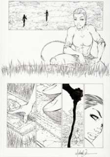 Michael Turner Tomb Raider:The Series #25 Page 5 Original Art (No Image, 2002). Lara Croft features prominently -