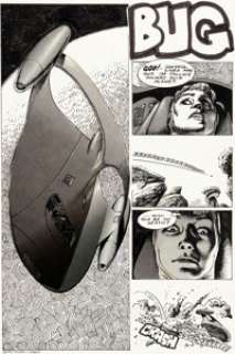 Richard Corben Hot Stuf‘ #1 Complete 5-Page Story Original Art (Sal Quartuccio, 1974). Fantastic spaceship -