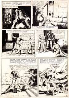 Stanley Pitt Silver Starr Page 11 Original Art (c. 1940-50s). This page is created from cut and repositioned -