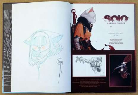 Alvaro Iglesias | Solo - Tirage de luxe "Solo Chemins tracés 01" + 2 ex-libris + dédicace - Cartonné - EO (2019) | Catawiki