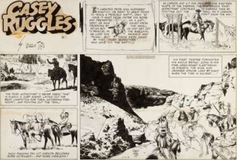 Warren Tufts Casey Ruggles Sunday Comic Strip Original Art dated 11-11-51 (United Feature Syndicate, 1951). -