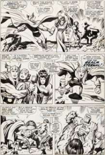 Jack Kirby and Vince Colletta Thor #152 Story Page 9 Original Art (Marvel, 1968). Classic Kirby action in - | Heritage