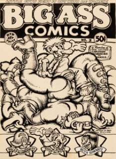 Robert Crumb Big Ass Comics #2 Cover  Original Art (Rip Off Press, 1971).... | Heritage