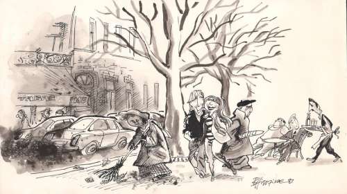 Hislaire | illustration Ã  l’encre de Chine et au lavis reprÃ… | Millon